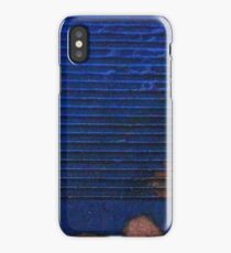 Low Res Blue Metal Panel iPhone Case