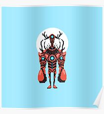Pixel Lobster Droid Poster