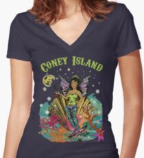 Luna Mermaid Women's Fitted V-Neck T-Shirt