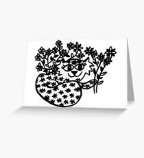 Flower Kitten Greeting Card