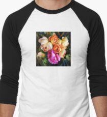 Blushing Roses Men's Baseball ¾ T-Shirt