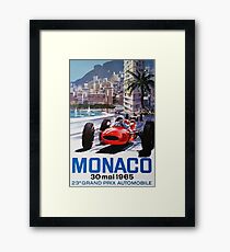 Rennplakat, T-Shirt, Gran Prix de Monaco, 1965, Vintages Plakat Gerahmtes Wandbild