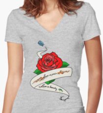 Love is Pain (Alex and Piper Tattoo Tribute) Women's Fitted V-Neck T-Shirt