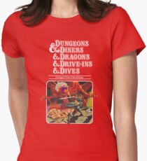 Donjons & Diners & Dragons & Drive-Ins & Dives: Image légèrement plus grande T-shirt col V femme