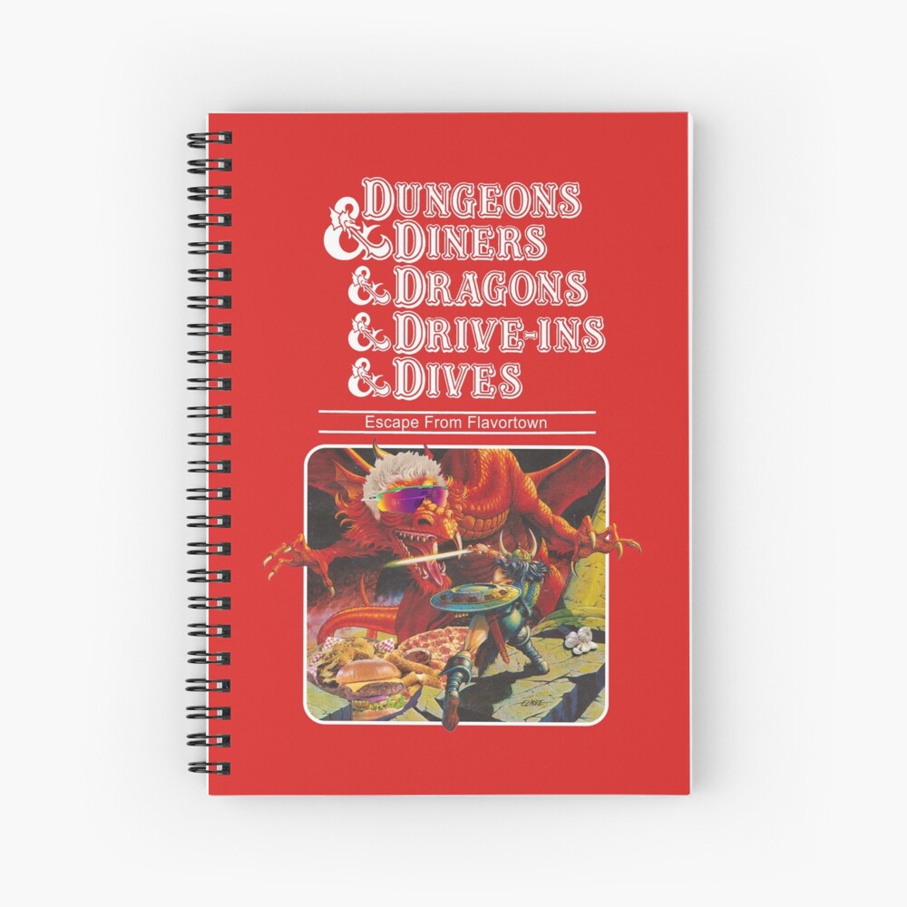 Dungeons & Diners & Dragons & Drive-Ins & Dives: Slightly Larger Image Spiral Notebook