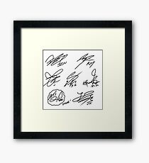 BTS autographs Framed Print