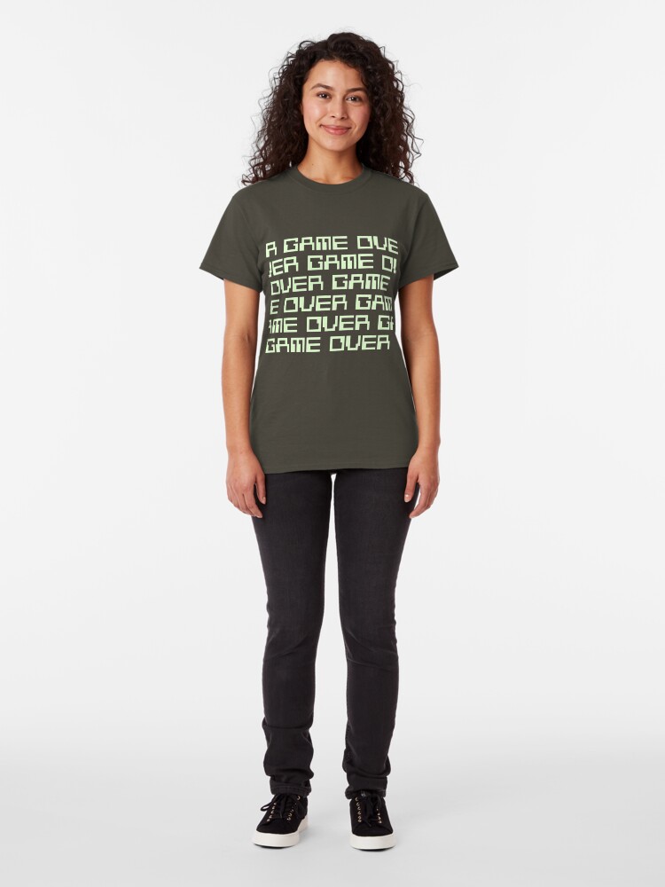 Alternate view of GAME OVER (green) Classic T-Shirt