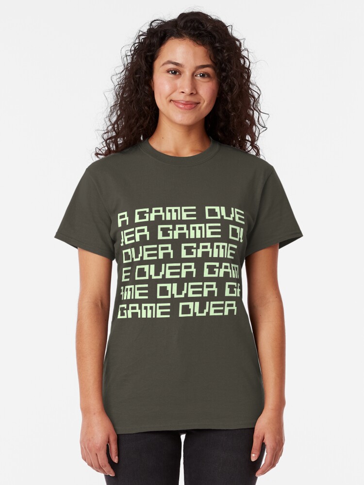 Alternate view of GAME OVER (green) Classic T-Shirt