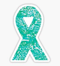 Lilly Teal Ribbon Sticker