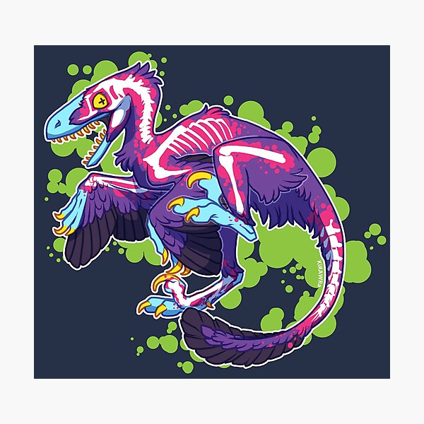 Radioactive Velociraptor Photographic Print