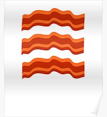 Three Bacon Strips ~ Food Foodie Restaurant Poster