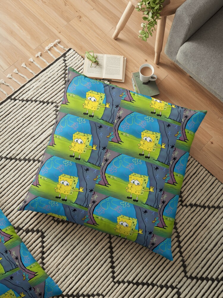 Spongebob Breathing Repainted Floor Pillow By Puffythepig