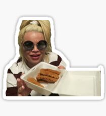 Pegatina Trisha Paytas llorando comiendo