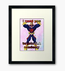 Join the U.A Academy! Framed Print
