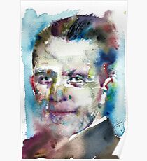 WERNER HEISENBERG - watercolor portrait Poster
