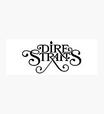 Dire Straits Black Logo Photographic Print