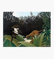 Henri Rousseau - Scouts Attacked by a Tiger Photographic Print