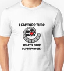 I Capture Time What's Your Super Power Camera and Film Design Unisex T-Shirt