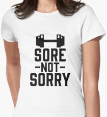 Sore Not Sorry Dumbbell ! Gym Fitness Crossfit Women's Fitted T-Shirt