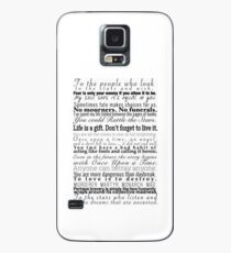 Zitate - Sammlung von Young Adult Book Quotes Hülle & Klebefolie für Samsung Galaxy