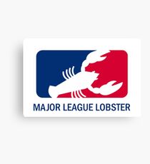 Major Lobster League - Blue Letters Canvas Print