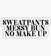 Sweatpants Messy bun ~ Fitness Gym Exercise Sticker