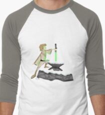The Saber In The Stone Men's Baseball ¾ T-Shirt