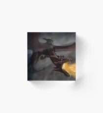 Tony Pulis riding a dragon Acrylic Block