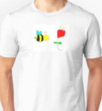 Bumble Bee in The Rose Unisex T-Shirt