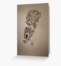 Tattoo gun design drawing Greeting Card