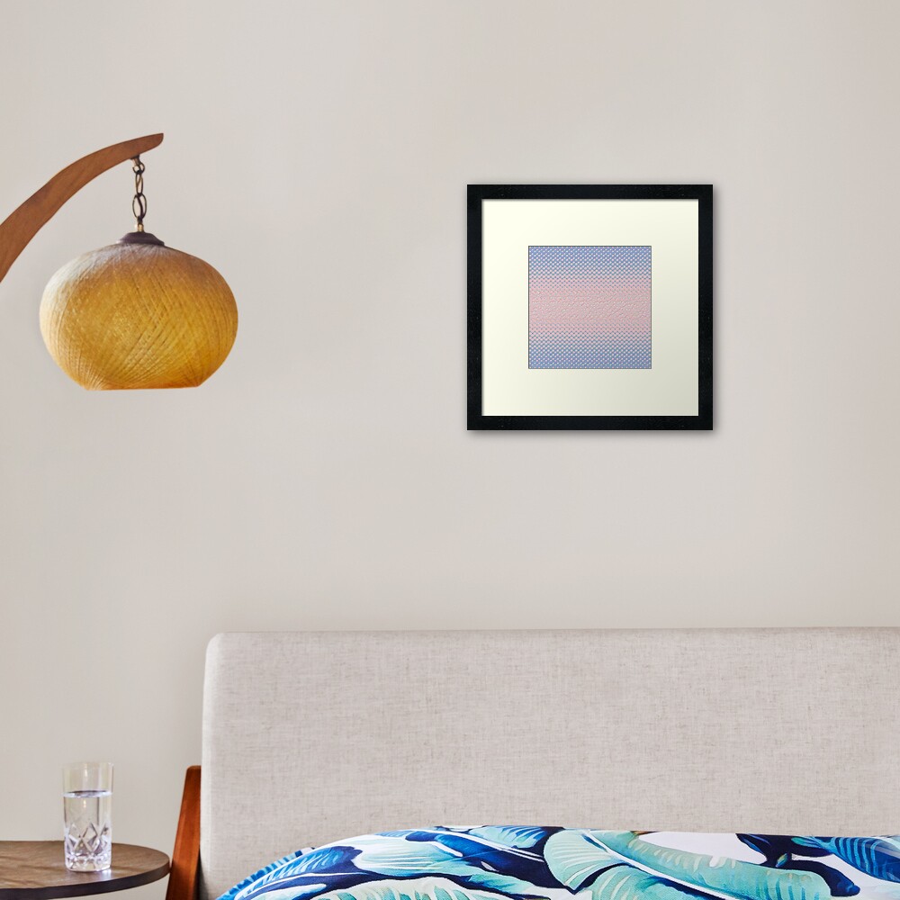 #DeepDream Color Circles Gradient Rose Quartz and Serenity 5x5K v1449298379 Framed Art Print