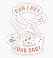 Can I Pet Your Dog – Rose Gold & Blush Palette Sticker