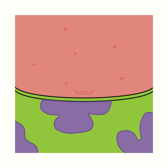 patrick-star-belly-button-art-print-by-justdawson-redbubble