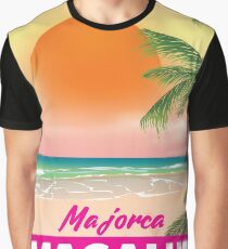 Magaluf Majorca beach travel poster Graphic T-Shirt