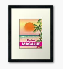 Magaluf Majorca beach travel poster Framed Print