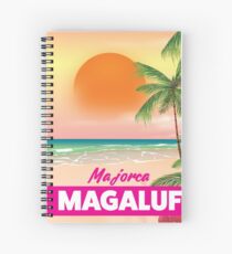 Magaluf Majorca beach travel poster Spiral Notebook