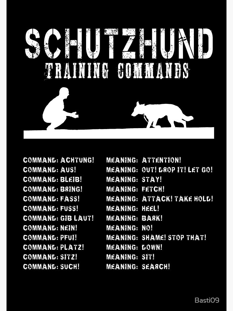 "Schutzhund - Dog Training Commands In German" Spiral Notebook By ...