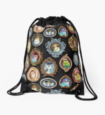 Budgies in Hats Drawstring Bag