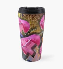 Rosen und Zahnrad. Thermobecher