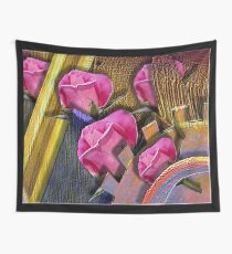 Rosen und Zahnrad. Wandbehang