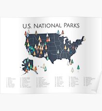 Nationalpark-Explorer-Karte Poster
