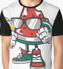 Summer Watermelon Chilling Graphic T-Shirt
