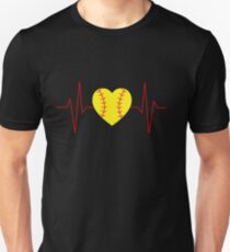 Softball Heart Beat Unisex T-Shirt