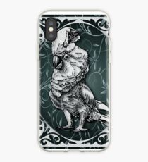 UMBRELLA COCKATOO Delicate Teal Filigree iPhone Case
