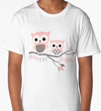 Cute Owls - Coolest Mom Design Long T-Shirt
