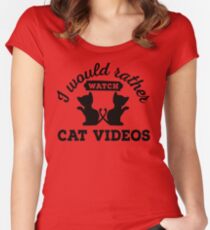 Cat Videos Women's Fitted Scoop T-Shirt