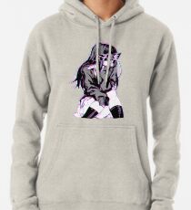 SCHOOLGIRL (Glitch) - Sad Japanese Anime Aesthetic Pullover Hoodie