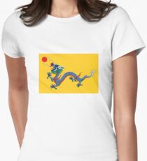 Drapeau du Dragon jaune impérial, dynastie Qing (Chine) T-shirt col V femme