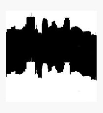 Minneapolis Skyline - Black & White Photographic Print