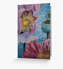 Pink Poppies Greeting Card